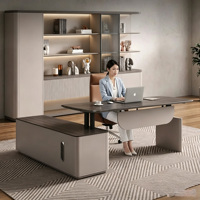 Ensemble de chaise de bureau de direction électrique réglable en hauteur, mobilier moderne de luxe léger pour superviseur, manager, président