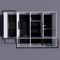 Maison préfabriquée à double étage en conteneur, bâtiment modulaire multi-pièces pour bureau de projet et logement des travailleurs