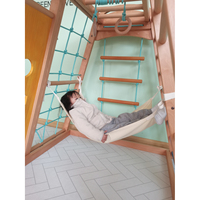 Balançoire suspendue en bois d'artisanat blanc bébé hamac enfants ensemble de balançoire extérieure