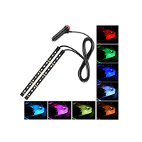Lumière ambiante LED universelle pour voiture, 24 LED, lumière décorative, bandes lumineuses LED, lumière intérieure LED, décoration de voiture RGB