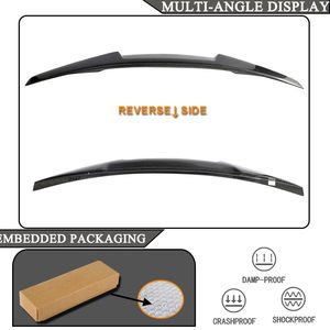 Spoiler Alettone Posteriore Stile M4 Highkick per Cofano in Fibra di Carbonio per Audi <span class=keywords><strong>A5</strong></span> S5 B8 B8.5 Berlina 2/4 Porte 2008-2016 - Product Image 4