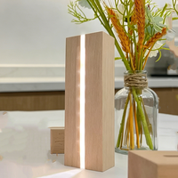 Base de Lámpara de Madera Cálida y Exquisitamente Elaborada, Soporte para Lámpara de Noche LED, Porta Lámparas de Mesa, Color Blanco, Logotipo Personalizado para Uso Duradero, Decoración