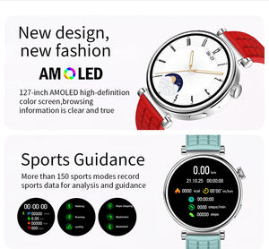 Relojes Inteligentes Z01 Mini para Mujer, a la Moda, Resistentes al Agua IP67, Carga Inalámbrica, Monitoreo de Salud - Product Image 3