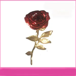 New Sequin applique fashion rose flower applique sewing garment bag DIY applique accessories