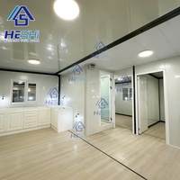 Maison préfabriquée mobile extensible en conteneur de 40 pieds, 20 pieds, 30 pieds, normes locales, cuisine extérieure, appartement pour grand-mère
