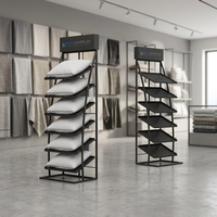 Présentoir vertical personnalisable pour oreillers, support métallique sur pied pour exposition en magasin de détail