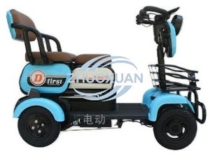 Tricycle électrique de loisirs à double usage passagers et marchandises, scooter à 3 roues à double rangée pour le transport d'adultes et d'enfants - Product Image 5