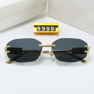Wholesale Rimless Irregular Polygon Sunglasses for Men UV400 Protection Luxury Designer <b>Eyewear</b> for Business Driving - Product Image 5