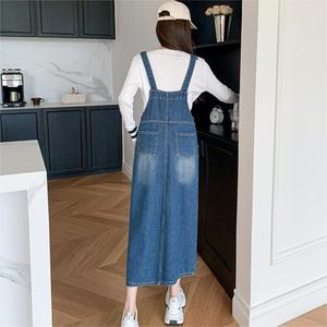 Robe longue décontractée d'été en <span class=keywords><strong>jean</strong></span> à taille empire, col bateau, sans manches, avec poches, pour femme, collection 2024, vente en gros - Product Image 5