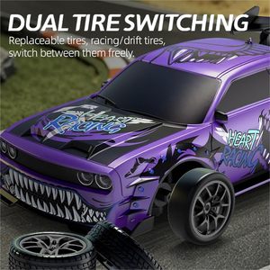 Nouvelle arrivée EPT : Voiture RC 4x4 de drift 2,4 GHz entièrement proportionnelle avec télécommande, <span class=keywords><strong>camion</strong></span> de course, lumières LED et pneus doubles - Product Image 5