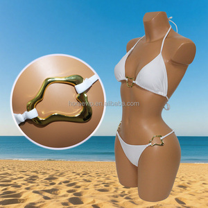 S729 blanco lindo Cheeky Bikinis transpirable suave caliente Sexy Girl Mini Bikini - Product Image 2