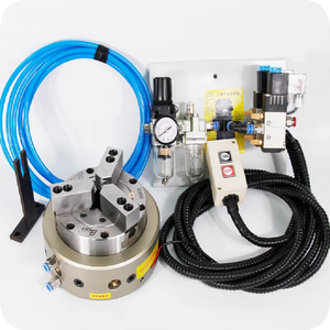 Portabrocas neumático de tres mordazas BK250TQ Portabrocas de fijación de torno automatizado de orificio pasante para máquina de torno <span class=keywords><strong>CNC</strong></span> - Product Image 3