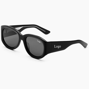 Últimos Modelos de Gafas de Sol Polarizadas Redondas Grandes para Hombre y Mujer 2026, Gafas Negras al por Mayor, Gafas de Sol de Acetato - Product Image 1