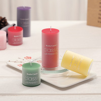 Bougie cylindrique naturelle biologique écologique européenne de différentes tailles Molly Glory pour mariage et hôtel, sans fumée