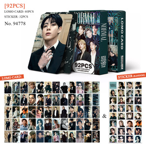 Set de 92 Fototarjetas HD de Ídolos de KPOP, Tarjetas LOMO de Doble Cara de <span class=keywords><strong>JUNGKOOK</strong></span>, SUGA, RM, JIN, JIMIN, Set de Pegatinas, Regalo para Fans, Postales - Product Image 1
