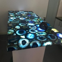 Nouveau modèle personnalisé rose quartz gemstone table salon meubles de jardin pierre naturelle cristal agate de luxe