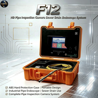 Kit complet de caméra d'inspection de tuyaux F12 HD avec stockage sur carte TF et garantie d'un an pour la détection des canalisations résidentielles