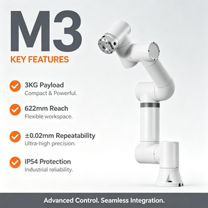 แขนหุ่นยนต์ร่วมปฏิบัติงาน 6 แกน รองรับน้ำหนัก 3 กก. สำหรับการศึกษา การวิจัย ระบบอัตโนมัติขนาดเล็ก หุ่นยนต์ตั้งโต๊ะ - Product Image 2