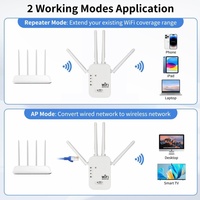 Répéteur WiFi sans fil longue portée 1200 Mbps, amplificateur de signal WiFi double bande, extension WiFi pour appareils de maison intelligente