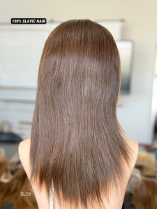 Peluca médica corta de PU, pelucas de cabello humano baratas con envío gratis, cabello eslavo 100% para mujeres de alopecia Hairloos - Product Image 4