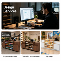 Comptoir de caisse pour magasin de jouets, étagères de présentation de cosmétiques, étagères de rangement esthétiques, comptoir de rangement dissimulé