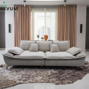 Aevum Modern Microfiber Fabric Sectional <strong>Sofa</strong> Reversible Chaise Square Set Upholstered Sponge Filling <strong>Sofa</strong> <strong>Bed</strong> for Living Room - Product Image 1