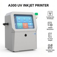   Tête d'impression CE4 A300 UV Coder 53,7 mm, imprimante jet d'encre industrielle haute définition pour l'impression de logos à haute adhérence