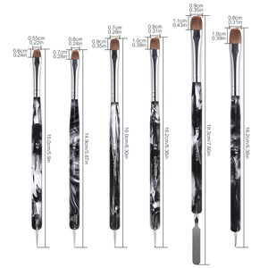 Pinceau à ongles en acrylique KADS Kolinsky Sable, double embout, stylo pour nail art, extension d'ongles en cristal, outil de sculpture 3D pour manucure - Product Image 2