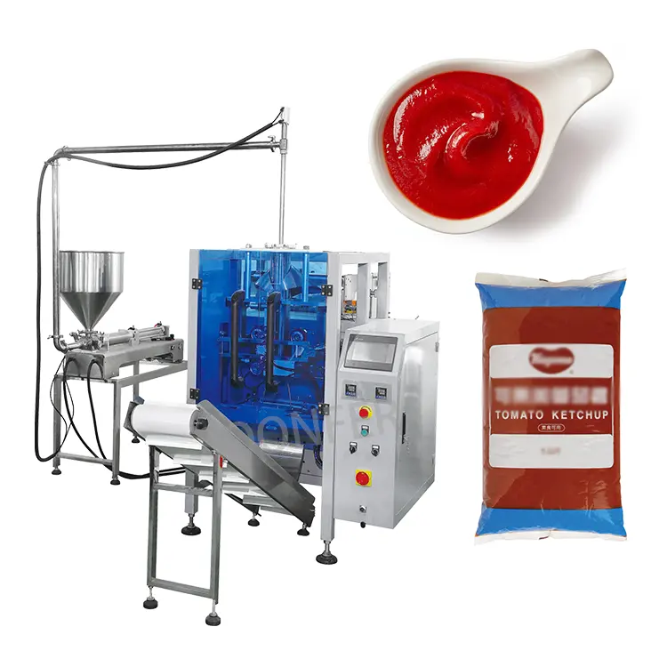 Good price fully automatic sachet bag ketchup packet packing packaging machine