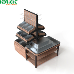 Étagère de présentation double face pour produits frais, robuste, en acier inoxydable, avec panneaux grillagés pour la commercialisation des fruits et légumes - Product Image 4