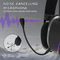 Casque de jeu Tri-Mode ATTACK SHARK L90, microphone antibruit détachable ultra-léger, RGB, son 7.1ch, 500mAh