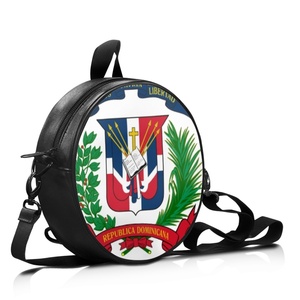 Bolso de Mano Circular de PU con Estampado de la Bandera de República <span class=keywords><strong>Dominicana</strong></span> para Mujer, Correa Ajustable, Mochila Cruzada para <span class=keywords><strong>Viajes</strong></span> y Desplazamientos al Aire Libre - Product Image 2