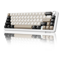 Clavier mécanique sans fil Attack Shark X66 avec touches PBT imprimées latéralement, triple mode, fixation Gasket, 60 %, RGB, pour le gaming