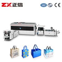 Sac de boîte non tissé automatique à grande vitesse ZX-LT500 RPET faisant la chaîne de production de refroidissement de sac de nourriture de la livraison de machine