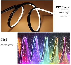 Black led neon flex lighting smart outdoor indoor 1212 luci 24V 12V rgb led neon strip IP65 neon strip - Product Image 5
