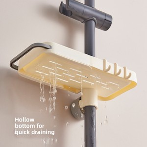 Support de rangement en <span class=keywords><strong>plastique</strong></span> sur pied pour torchons, éponges et savon, avec égouttoir, pour évier de cuisine et salle de bain - Product Image 3
