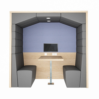 Conjunto de sofá moderno con respaldo de ala alta para oficina, sala de reuniones, cabina de asientos para hoteles, escuelas, oficinas en casa, apartamentos, hospitales
