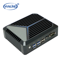 Precio más bajo j6412 caja sin ventilador PC WiFi 4G win10 Linux Mini PC industrial