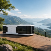 Maison conteneur étanche à structure en acier pour une vie de luxe en plein air, maison modulaire, maison capsule, maison triangulaire