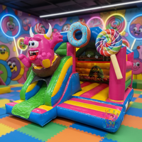 Château gonflable PVC pour fête en plein air, trampoline jungle, toboggan, certifié CE, capacité de 600 kg, couleur et logo personnalisables