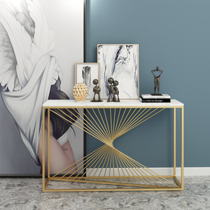 Table de consoles d'entrée en marbre Table de <span class=keywords><strong>console</strong></span> <span class=keywords><strong>rectangulaire</strong></span> étroite ultra-étroite légère Table de <span class=keywords><strong>console</strong></span> en marbre de luxe - Product Image 2