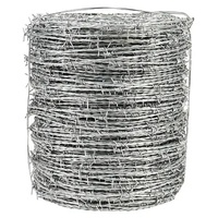 Fil de fer barbelé en gros, bobine argentée, galvanisé à chaud, acier à faible teneur en carbone, 50 kg, protection de la construction, durée de vie plus longue, palette