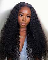 Perruques brésiliennes sans colle, ondulées, avec dentelle transparente HD, cheveux Remy 100% naturels, pré-épilées, densité 250% pour femme noire