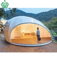 Tentes de glamping de luxe de haute qualité, tente d'hôtel en forme de coquille adaptée à plusieurs personnes