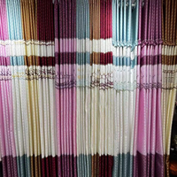 Rideaux transparents floraux brodés de luxe dorés élégants Décoration plissée prête à l'emploi pour la décoration de la maison Rideaux dorés élégants