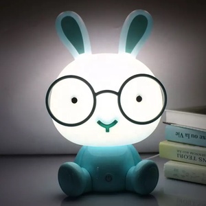 Wholesale Cute Bedroom Plastic Kids LED Night Desk Lamp USB Charging Rabbit Light - Product Image 5