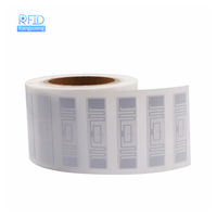 Pas cher prix passif 902-928mhz puce IMPINJ MONZA R6 PET UHF RFID étiquette autocollant étiquette