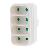 Adaptateur multiprise 4 voies Pheiyon, 230V max 1380W, prise européenne 2 broches avec protection enfant, CE RoHS, pour la maison, le bureau, vente en gros