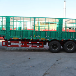 <span class=keywords><strong>60</strong></span> Ton 3-assige stalen veetransport aanhanger met zijwanden en hekwerk voor vee, schapen en kippen, JINFENG - Product Image 6