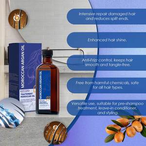 Huile d'Argan Marocaine Violette OEM à Marque Blanche pour Soin Capillaire, Nourrissante en Profondeur et Réparatrice des Dommages - Product Image 2